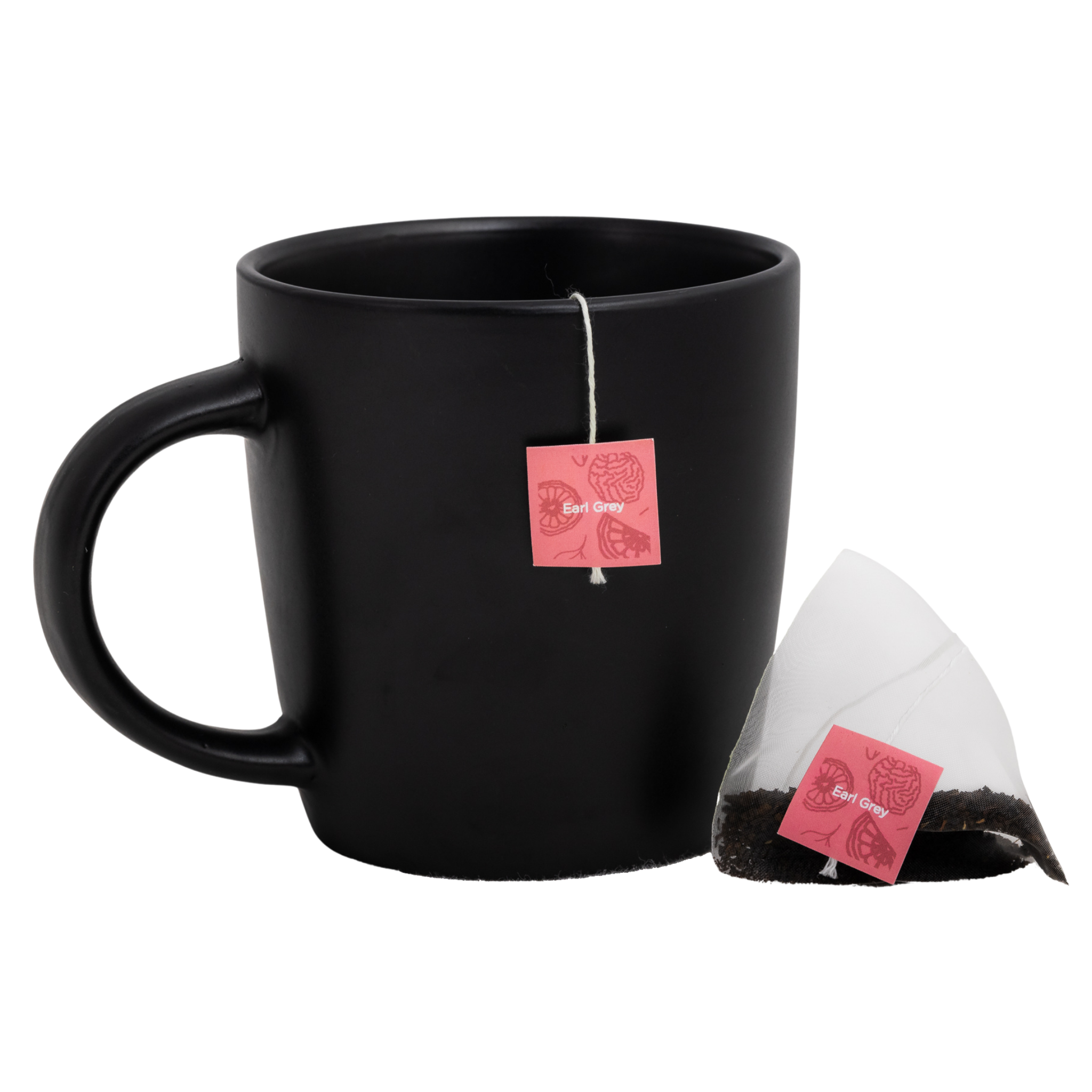 TEA MATE Black Tea Cup With TEA MATE Organic Earl Of House Grey Earl Grey Tea & Premium Biodegradable Tea Bags