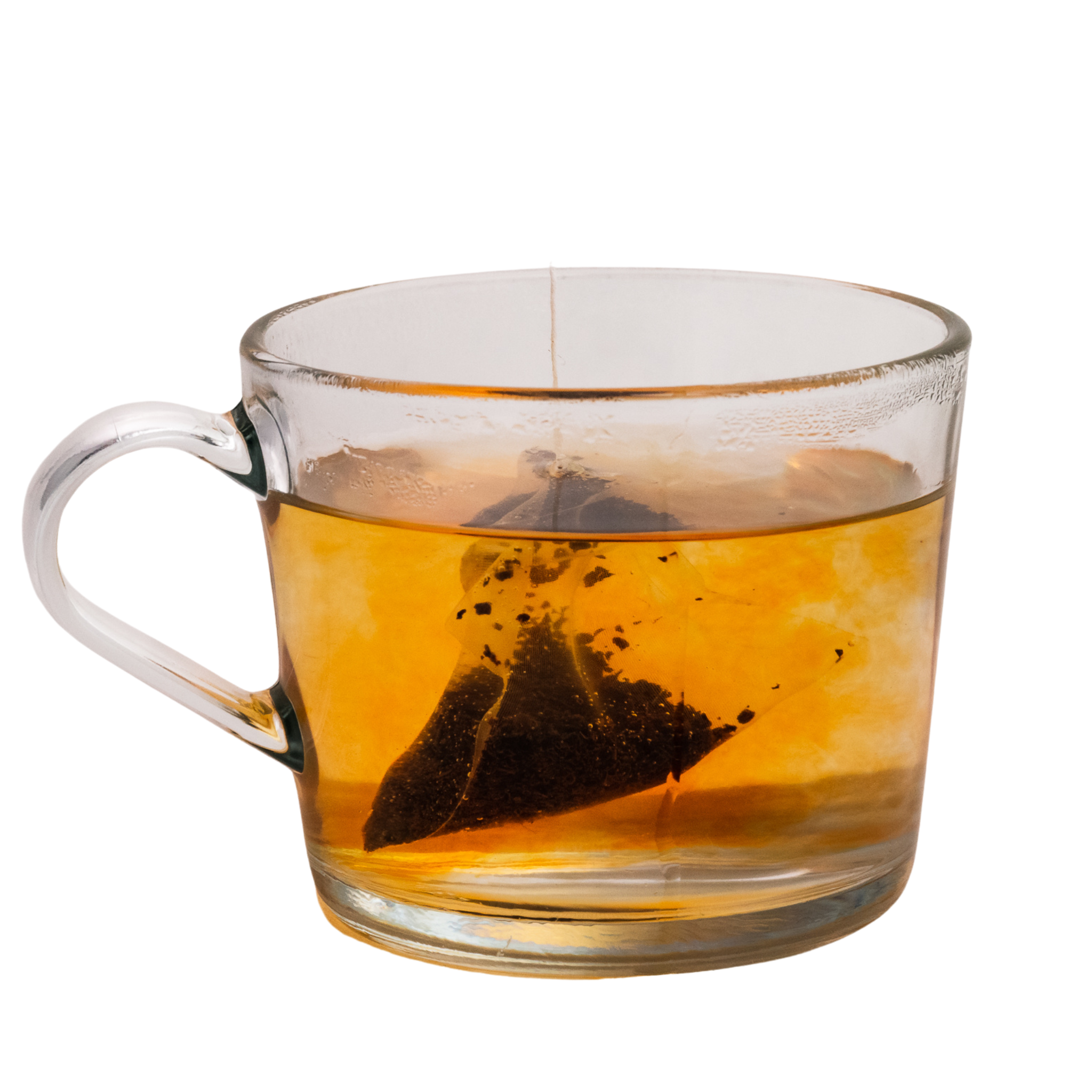 TEA MATE Loose Leaf Tea Bagger Infusing Tea In Clear Tea Cup Of TEA MATE Organic Earl Of House Grey Earl Grey Tea In Premium Biodegradable Tea Bags