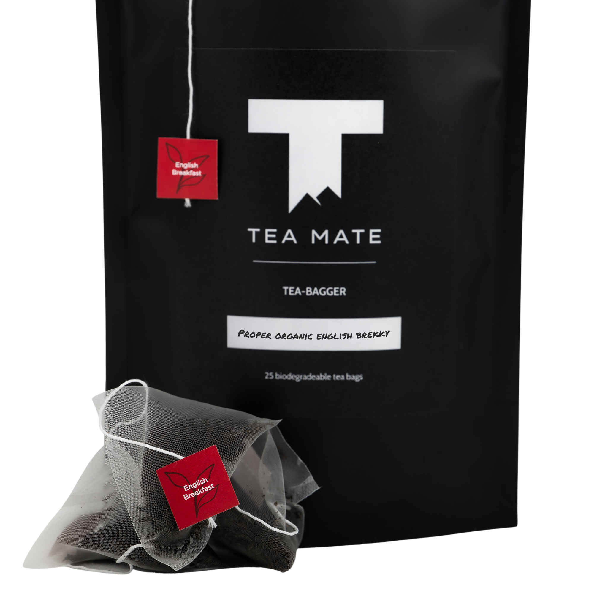 Close Up Australian Tea Packaging Of TEA MATE Proper Organic English Brekky English Breakfast Tea In Premium Biodegradable Tea Bags