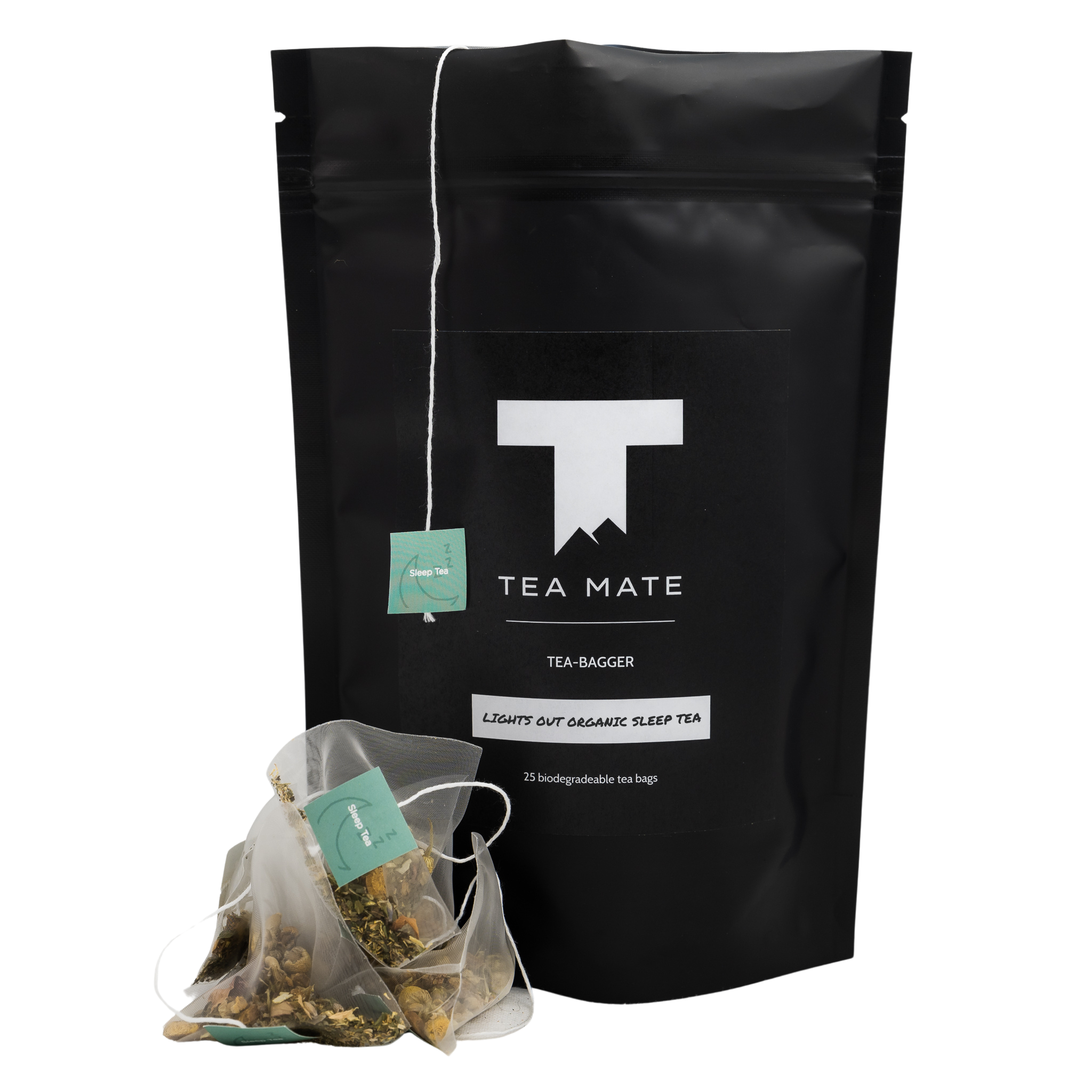 TEA MATE Lights Out Organic Sleep Tea With Skullcap, Organic Chamomile Flowers, Lemon Balm, Passionflower, Rose Petals and Lavender (25 Premium Biodegradable Tea Bags)