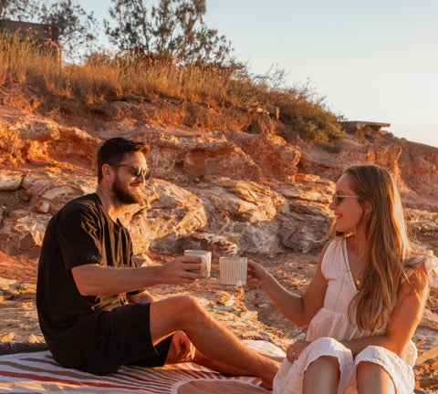 TEA MATE - couple enjoying a cup of tea together outdoors in Australia